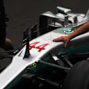 Mercedes-Benz F1 W08 Hybrid nose and front suspension at Formula One World Championship, Rd16, Japanese Grand Prix, Preparations, Suzuka, Japan, Thursday 5 October 2017. © Kym Illman/Sutton Images