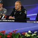 (L to R): Stoffel Vandoorne (BEL) McLaren, Valtteri Bottas (FIN) Mercedes AMG F1 and Pascal Wehrlein (GER) Sauber in the Press Conference at Formula One World Championship, Rd16, Japanese Grand Prix, Preparations, Suzuka, Japan, Thursday 5 October 2017. © Kym Illman/Sutton Images