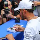 Lewis Hamilton (GBR) Mercedes AMG F1 signs autographs for the fans at Formula One World Championship, Rd16, Japanese Grand Prix, Preparations, Suzuka, Japan, Thursday 5 October 2017. © Kym Illman/Sutton Images