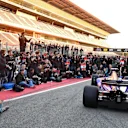 Media, photographers and the new Scuderia Toro Rosso STR12 at Scuderia Toro Rosso STR12 Launch, Barcelona, Spain, 26 February 2017. © Sutton Images