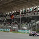 Daniel Ricciardo (AUS) Red Bull Racing RB13 and Pierre Gasly (FRA) Scuderia Toro Rosso STR12 at Formula One World Championship, Rd15, Malaysian Grand Prix, Practice, Sepang, Malaysia, Friday 29 September 2017. © Kym Illman/Sutton Images