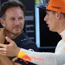 Max Verstappen (NED) Red Bull Racing and Christian Horner (GBR) Red Bull Racing Team Principal at Formula One World Championship, Rd15, Malaysian Grand Prix, Practice, Sepang, Malaysia, Friday 29 September 2017. © Mark Sutton/Sutton Images