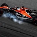 Fernando Alonso (ESP) McLaren MCL32 locks up at Formula One World Championship, Rd15, Malaysian Grand Prix, Practice, Sepang, Malaysia, Friday 29 September 2017. © Manuel Goria/Sutton Images