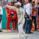 Pole sitter Lewis Hamilton (GBR) Mercedes AMG F1 celebrates in parc ferme at Formula One World Championship, Rd15, Malaysian Grand Prix, Qualifying, Sepang, Malaysia, Saturday 30 September 2017. © Manuel Goria/Sutton Images