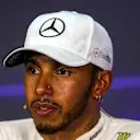 Lewis Hamilton (GBR) Mercedes AMG F1 in the Press Conference at Formula One World Championship, Rd15, Malaysian Grand Prix, Qualifying, Sepang, Malaysia, Saturday 30 September 2017. © Kym Illman/Sutton Images