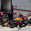 Daniel Ricciardo (AUS) Red Bull Racing RB13 makes a practice pitstop at Formula One World Championship, Rd15, Malaysian Grand Prix, Qualifying, Sepang, Malaysia, Saturday 30 September 2017. © Kym Illman/Sutton Images