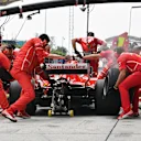 Kimi Raikkonen (FIN) Ferrari SF70-H pit stop at Formula One World Championship, Rd15, Malaysian Grand Prix, Qualifying, Sepang, Malaysia, Saturday 30 September 2017. © Mark Sutton/Sutton Images