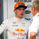 Max Verstappen (NED) Red Bull Racing and Dr Helmut Marko (AUT) Red Bull Motorsport Consultant at Formula One World Championship, Rd15, Malaysian Grand Prix, Qualifying, Sepang, Malaysia, Saturday 30 September 2017. © Mark Sutton/Sutton Images