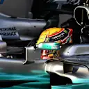 Lewis Hamilton (GBR) Mercedes-Benz F1 W08 Hybrid in parc ferme at Formula One World Championship, Rd15, Malaysian Grand Prix, Qualifying, Sepang, Malaysia, Saturday 30 September 2017. © Mark Sutton/Sutton Images
