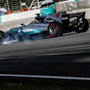 Lewis Hamilton (GBR) Mercedes-Benz F1 W08 Hybrid locks up at Formula One World Championship, Rd15, Malaysian Grand Prix, Qualifying, Sepang, Malaysia, Saturday 30 September 2017. © Manuel Goria/Sutton Images