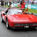 Sebastian Vettel (GER) Ferrari on the drivers parade at Formula One World Championship, Rd15, Malaysian Grand Prix, Race, Sepang, Malaysia, Sunday 1 Octoberr 2017. © Mark Sutton/Sutton Images