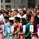 Drivers on the grid at Formula One World Championship, Rd15, Malaysian Grand Prix, Race, Sepang, Malaysia, Sunday 1 Octoberr 2017. © Mark Sutton/Sutton Images