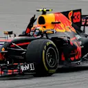 Race winner Max Verstappen (NED) Red Bull Racing RB13 celebrates and waves at Formula One World Championship, Rd15, Malaysian Grand Prix, Race, Sepang, Malaysia, Sunday 1 October 2017. © Rubio/Sutton Images