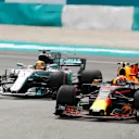 Max Verstappen (NED) Red Bull Racing RB13 overtakes Lewis Hamilton (GBR) Mercedes-Benz F1 W08 Hybrid at Formula One World Championship, Rd15, Malaysian Grand Prix, Race, Sepang, Malaysia, Sunday 1 Octoberr 2017. © Steven Tee/LAT/Sutton Images