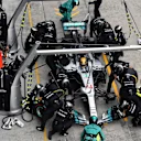Lewis Hamilton (GBR) Mercedes-Benz F1 W08 Hybrid pit stop at Formula One World Championship, Rd15, Malaysian Grand Prix, Race, Sepang, Malaysia, Sunday 1 October 2017. © Mark Sutton/Sutton Images