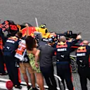 Race winner Max Verstappen (NED) Red Bull Racing RB13 crosses the line at Formula One World Championship, Rd15, Malaysian Grand Prix, Race, Sepang, Malaysia, Sunday 1 October 2017. © Mark Sutton/Sutton Images