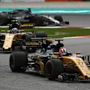 Nico Hulkenberg (GER) Renault Sport F1 Team RS17 leads Jolyon Palmer (GBR) Renault Sport F1 Team RS17 at Formula One World Championship, Rd15, Malaysian Grand Prix, Race, Sepang, Malaysia, Sunday 1 October 2017. © Mark Sutton/Sutton Images