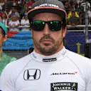 Fernando Alonso (ESP) McLaren on the grid at Formula One World Championship, Rd15, Malaysian Grand Prix, Race, Sepang, Malaysia, Sunday 1 October 2017. © Mark Sutton/Sutton Images