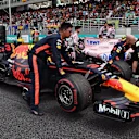 The car of Daniel Ricciardo (AUS) Red Bull Racing RB13 on the grid at Formula One World Championship, Rd15, Malaysian Grand Prix, Race, Sepang, Malaysia, Sunday 1 October 2017. © Mark Sutton/Sutton Images