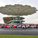 Bernd Maylander (GER) FIA Safety Car Driver and F1 in Schools group photo at Formula One World Championship, Rd15, Malaysian Grand Prix, Preparations, Sepang, Malaysia, Thursday 28 September 2017. © Mark Sutton/Sutton Images
