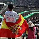 Fans with flag and atmosphere in the grandstand at Formula One World Championship, Rd18, Mexican Grand Prix, Practice, Circuit Hermanos Rodriguez, Mexico City, Mexico, Friday 27 October 2017. © Kym Illman/Sutton Images
