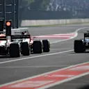 Daniel Ricciardo (AUS) Red Bull Racing RB13 and Stoffel Vandoorne (BEL) McLaren MCL32 at Formula One World Championship, Rd18, Mexican Grand Prix, Practice, Circuit Hermanos Rodriguez, Mexico City, Friday 27 October 2017. © Mark Sutton/Sutton Images