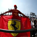 Ferrari fan with ferrari flag at Formula One World Championship, Rd18, Mexican Grand Prix, Qualifying, Circuit Hermanos Rodriguez, Mexico City, Mexico, Saturday 28 October 2017. © Manuel Goria/Sutton Images