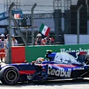Pierre Gasly (FRA) Scuderia Toro Rosso STR12 stops on track in FP3 at Formula One World Championship, Rd18, Mexican Grand Prix, Qualifying, Circuit Hermanos Rodriguez, Mexico City, Mexico, Saturday 28 October 2017. © Mirko Stange/Sutton Images