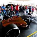 Fans and showcar at Formula One World Championship, Rd18, Mexican Grand Prix, Qualifying, Circuit Hermanos Rodriguez, Mexico City, Mexico, Saturday 28 October 2017. © Sam Bloxham/LAT/Sutton Images