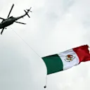 Helicopter flies the Mexican flag at Formula One World Championship, Rd18, Mexican Grand Prix, Race, Circuit Hermanos Rodriguez, Mexico City, Mexico, Sunday 29 October 2017. © Kym Illman/Sutton Images