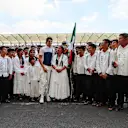Lance Stroll (CDN) Williams celebrates his 19th Birthday with Mexican Band at Formula One World Championship, Rd18, Mexican Grand Prix, Race, Circuit Hermanos Rodriguez, Mexico City, Mexico, Sunday 29 October 2017. © Kym Illman/Sutton Images