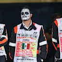 Marshals with facepaint at Formula One World Championship, Rd18, Mexican Grand Prix, Race, Circuit Hermanos Rodriguez, Mexico City, Mexico, Sunday 29 October 2017. © Mirko Stange/Sutton Images
