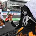 Pre-race entertainment with Day opf the Dead characters at Formula One World Championship, Rd18, Mexican Grand Prix, Race, Circuit Hermanos Rodriguez, Mexico City, Mexico, Sunday 29 October 2017. © Mark Sutton/Sutton Images