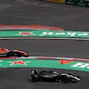 Fernando Alonso (ESP) McLaren MCL32 and Romain Grosjean (FRA) Haas VF-17 battle at Formula One World Championship, Rd18, Mexican Grand Prix, Race, Circuit Hermanos Rodriguez, Mexico City, Mexico, Sunday 29 October 2017. © Manuel Goria/Sutton Images