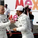 World Champion Lewis Hamilton (GBR) Mercedes AMG F1 celebrates with Valtteri Bottas (FIN) Mercedes AMG F1 in parc ferme at Formula One World Championship, Rd18, Mexican Grand Prix, Race, Circuit Hermanos Rodriguez, Mexico City, Mexico, Sunday 29 October 2017. © Manuel Goria/Sutton Images