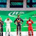 (L to R): Gianpiero Lambiase (ITA) Red Bull Racing Race Engineer, Valtteri Bottas (FIN) Mercedes AMG F1, Max Verstappen (NED) Red Bull Racing and Kimi Raikkonen (FIN) Ferrari on the podium at Formula One World Championship, Rd18, Mexican Grand Prix, Race, Circuit Hermanos Rodriguez, Mexico City, Mexico, Sunday 29 October 2017. © Steven Tee/LAT/Sutton Images