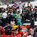 World Champion Lewis Hamilton (GBR) Mercedes AMG F1 celebrates in parc ferme at Formula One World Championship, Rd18, Mexican Grand Prix, Race, Circuit Hermanos Rodriguez, Mexico City, Mexico, Sunday 29 October 2017. © Kym Illman/Sutton Images