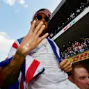 World Champion Lewis Hamilton (GBR) Mercedes AMG F1 celebrates with the team at Formula One World Championship, Rd18, Mexican Grand Prix, Race, Circuit Hermanos Rodriguez, Mexico City, Mexico, Sunday 29 October 2017. © Mark Sutton/Sutton Images