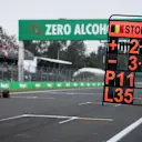Pit board for Stoffel Vandoorne (BEL) McLaren MCL32 at Formula One World Championship, Rd18, Mexican Grand Prix, Race, Circuit Hermanos Rodriguez, Mexico City, Mexico, Sunday 29 October 2017. © Mirko Stange/Sutton Images