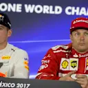 Max Verstappen (NED) Red Bull Racing and Kimi Raikkonen (FIN) Ferrari in the Press Conference at Formula One World Championship, Rd18, Mexican Grand Prix, Race, Circuit Hermanos Rodriguez, Mexico City, Mexico, Sunday 29 October 2017. © Manuel Goria/Sutton Images