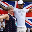 World Champion Lewis Hamilton (GBR) Mercedes AMG F1 celebrates with his Mother Carmen Lockhart (GBR)at Formula One World Championship, Rd18, Mexican Grand Prix, Race, Circuit Hermanos Rodriguez, Mexico City, Mexico, Sunday 29 October 2017. © Mark Sutton/S