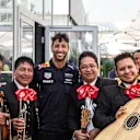 Daniel Ricciardo (AUS) Red Bull Racing with Mariachi band at Formula One World Championship, Rd18, Mexican Grand Prix, Preparations, Circuit Hermanos Rodriguez, Mexico City, Mexico, Thursday 26 October 2017. © Manuel Goria/Sutton Images