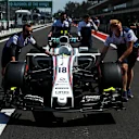 The car of Lance Stroll (CDN) Williams FW40 is pushed down pitlane by mechanics at Formula One World Championship, Rd18, Mexican Grand Prix, Preparations, Circuit Hermanos Rodriguez, Mexico City, Mexico, Thursday 26 October 2017. © Kym Illman/Sutton Image