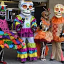Day of the Dead characters at Formula One World Championship, Rd18, Mexican Grand Prix, Preparations, Circuit Hermanos Rodriguez, Mexico City, Mexico, Thursday 26 October 2017. © Mark Sutton/Sutton Images