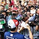 Sergio Perez (MEX) Force India signs autographs for the fans at Formula One World Championship, Rd18, Mexican Grand Prix, Preparations, Circuit Hermanos Rodriguez, Mexico City, Mexico, Thursday 26 October 2017. © Mark Sutton/Sutton Images