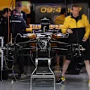 Renault Sport F1 Team RS17 in the garage at Formula One World Championship, Rd18, Mexican Grand Prix, Preparations, Circuit Hermanos Rodriguez, Mexico City, Mexico, Thursday 26 October 2017. © Kym Illman/Sutton Images
