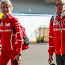 Sebastian Vettel (GER) Ferrari with his PA Britta Roeske (AUT) at Formula One World Championship, Rd18, Mexican Grand Prix, Preparations, Circuit Hermanos Rodriguez, Mexico City, Mexico, Thursday 26 October 2017. © Kym Illman/Sutton Images