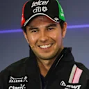 Sergio Perez (MEX) Force India in the Press Conference at Formula One World Championship, Rd18, Mexican Grand Prix, Preparations, Circuit Hermanos Rodriguez, Mexico City, Mexico, Thursday 26 October 2017. © Kym Illman/Sutton Images