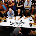 Fernando Alonso (ESP) McLaren talks with the media at Formula One World Championship, Rd18, Mexican Grand Prix, Preparations, Circuit Hermanos Rodriguez, Mexico City, Mexico, Thursday 26 October 2017. © Steven Tee/LAT/Sutton Images