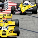 Jean-Pierre Jabouille (FRA) Renault RS01 and Alain Prost (FRA) Renault RS40 at Formula One World Championship, Rd6, Monaco Grand Prix, Monte-Carlo, Monaco, Friday 26 May 2017. © Sutton Images